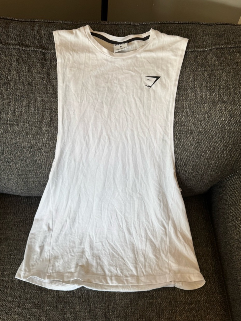 Gymshark White Sleeveless Muscle Tank
